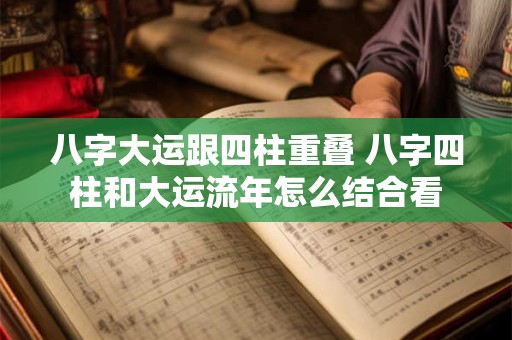 八字大运跟四柱重叠 八字四柱和大运流年怎么结合看