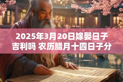 2025年3月20日嫁娶日子吉利吗 农历腊月十四日子分析