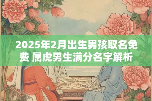 2025年2月出生男孩取名免费 属虎男生满分名字解析