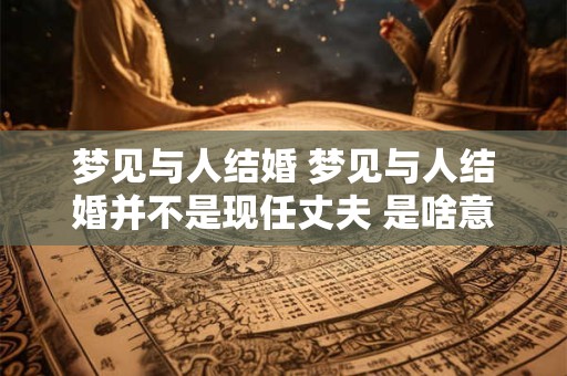 梦见与人结婚 梦见与人结婚并不是现任丈夫 是啥意思