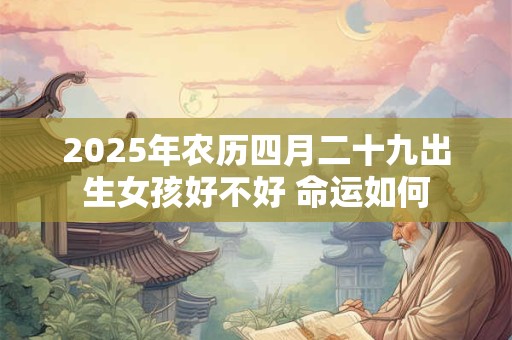 2025年农历四月二十九出生女孩好不好 命运如何