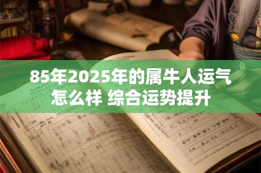 85年2025年的属牛人运气怎么样 综合运势提升