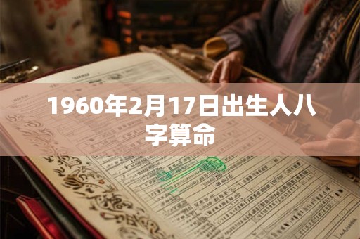 1960年2月17日出生人八字算命