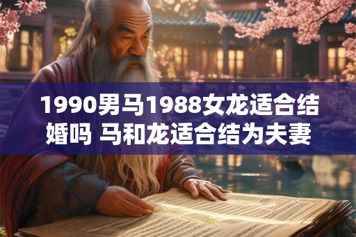 1990男马1988女龙适合结婚吗 马和龙适合结为夫妻吗