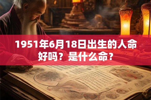 1951年6月18日出生的人命好吗？是什么命？