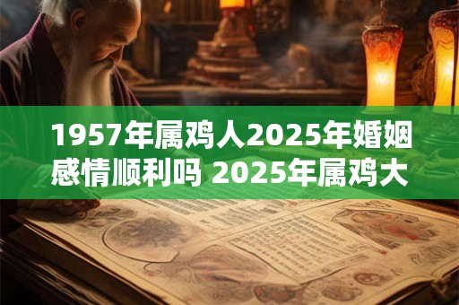 1957年属鸡人2025年婚姻感情顺利吗 2025年属鸡大忌！