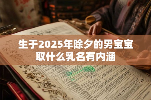 生于2025年除夕的男宝宝取什么乳名有内涵