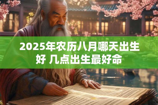 2025年农历八月哪天出生好 几点出生最好命 2025年农历八月哪天出生好 几点出生最好命