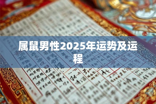 属鼠男性2025年运势及运程