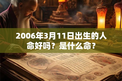 2006年3月11日出生的人命好吗？是什么命？