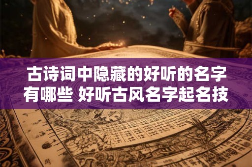 古诗词中隐藏的好听的名字有哪些 好听古风名字起名技巧