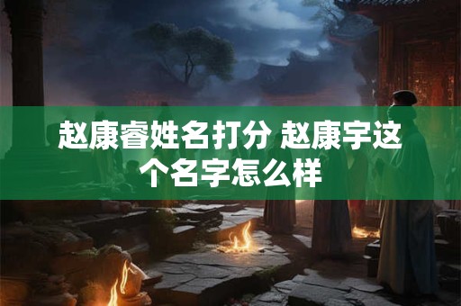 赵康睿姓名打分 赵康宇这个名字怎么样