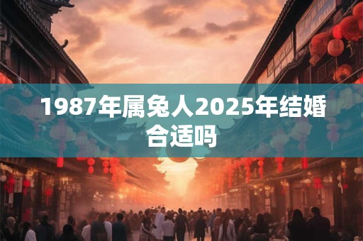 1987年属兔人2025年结婚合适吗