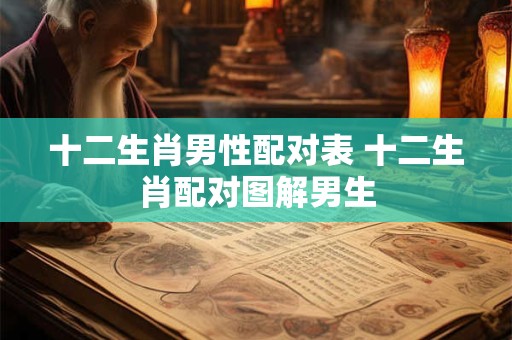 十二生肖男性配对表 十二生肖配对图解男生
