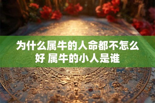 为什么属牛的人命都不怎么好 属牛的小人是谁