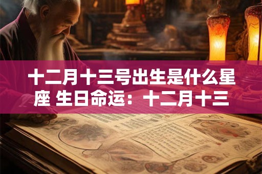 十二月十三号出生是什么星座 生日命运：十二月十三号是什么星座？