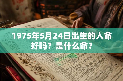 1975年5月24日出生的人命好吗？是什么命？