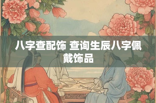 八字查配饰 查询生辰八字佩戴饰品