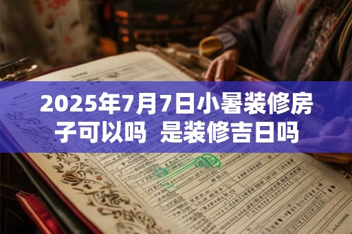 2025年7月7日小暑装修房子可以吗  是装修吉日吗 2025年7月7日小暑装修房子可以吗  是装修吉日吗