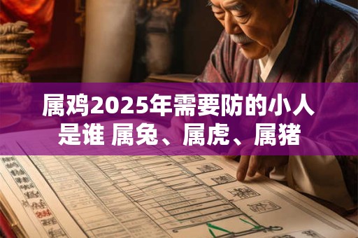 属鸡2025年需要防的小人是谁 属兔、属虎、属猪