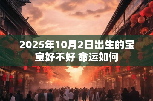 2025年10月2日出生的宝宝好不好 命运如何 2025年10月2日出生的宝宝好不好 命运如何