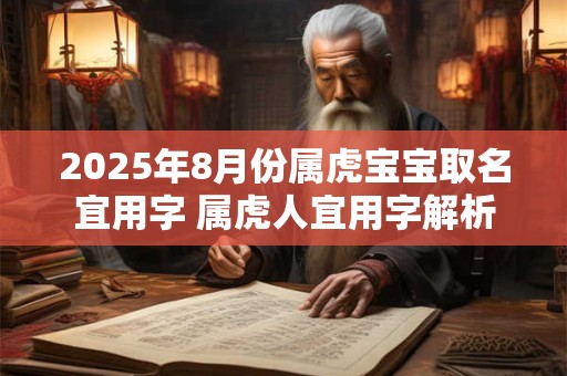 2025年8月份属虎宝宝取名宜用字 属虎人宜用字解析