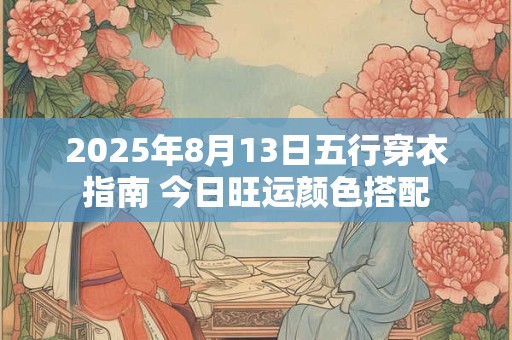 2026年8月13日五行穿衣指南 今日旺运颜色搭配 2026年8月13日五行穿衣指南 今日旺运颜色搭配