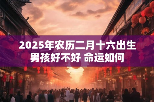 2025年农历二月十六出生男孩好不好 命运如何