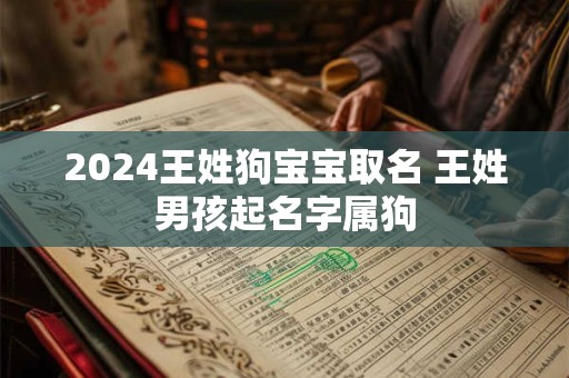 2024王姓狗宝宝取名 王姓男孩起名字属狗
