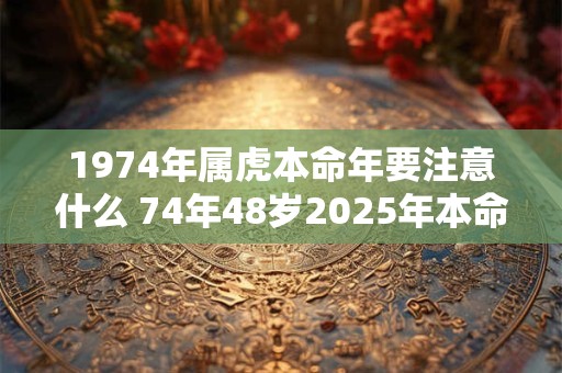 1974年属虎本命年要注意什么 74年48岁2025年本命年佩戴什么好