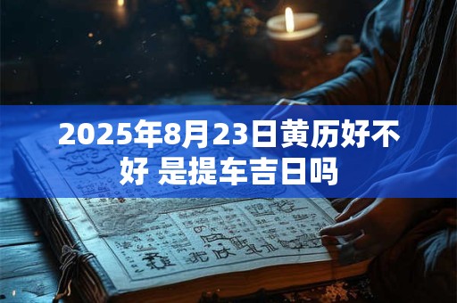 2025年8月23日黄历好不好 是提车吉日吗