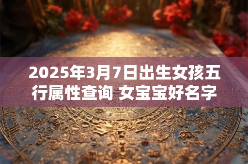 2025年3月7日出生女孩五行属性查询 女宝宝好名字合集