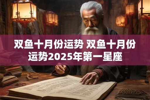 双鱼十月份运势 双鱼十月份运势2025年第一星座