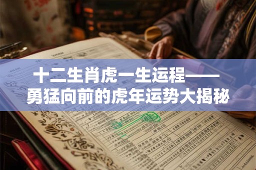 十二生肖虎一生运程—— 勇猛向前的虎年运势大揭秘! 十二生肖虎一生运程—— 勇猛向前的虎年运势大揭秘!