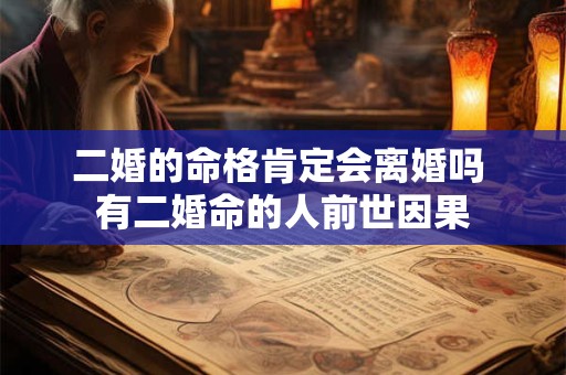 二婚的命格肯定会离婚吗 有二婚命的人前世因果