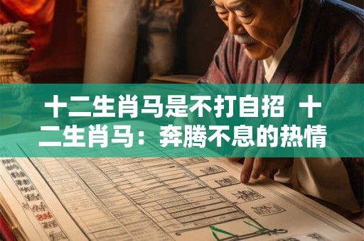 十二生肖马是不打自招  十二生肖马：奔腾不息的热情与忠诚