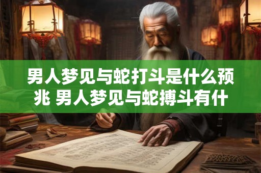 男人梦见与蛇打斗是什么预兆 男人梦见与蛇搏斗有什么预兆