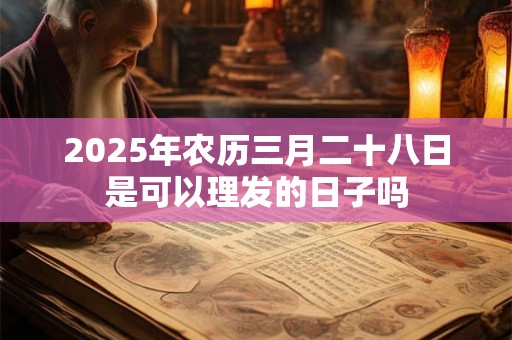 2025年农历三月二十八日是可以理发的日子吗