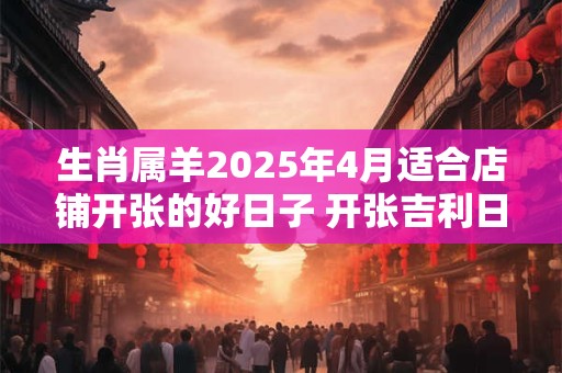 生肖属羊2025年4月适合店铺开张的好日子 开张吉利日期