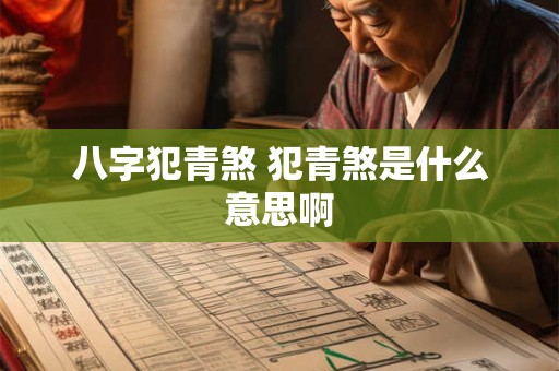 八字犯青煞 犯青煞是什么意思啊