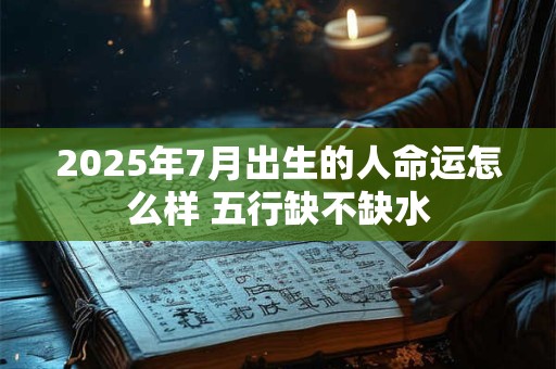 2025年7月出生的人命运怎么样 五行缺不缺水