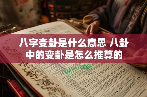 八字变卦是什么意思 八卦中的变卦是怎么推算的