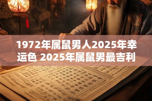 1972年属鼠男人2025年幸运色 2025年属鼠男最吉利颜色