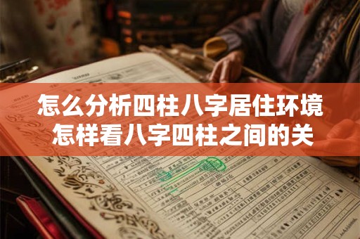 怎么分析四柱八字居住环境 怎样看八字四柱之间的关系
