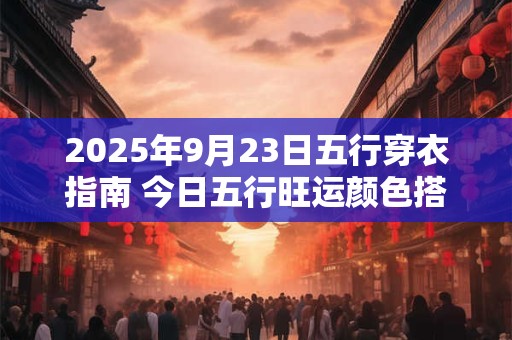2025年9月23日五行穿衣指南 今日五行旺运颜色搭配