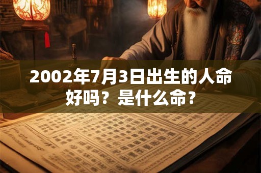 2002年7月3日出生的人命好吗？是什么命？