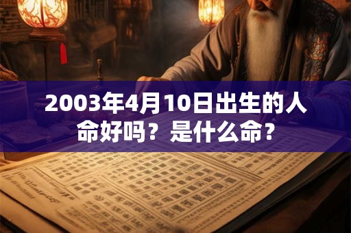 2003年4月10日出生的人命好吗？是什么命？