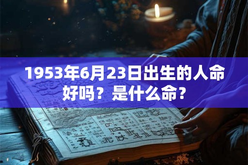 1953年6月23日出生的人命好吗？是什么命？