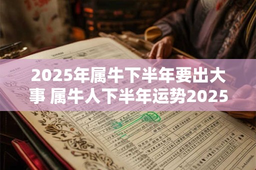 2025年属牛下半年要出大事 属牛人下半年运势2025