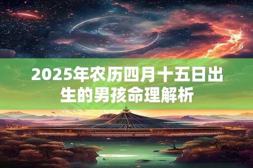 2025年农历四月十五日出生的男孩命理解析